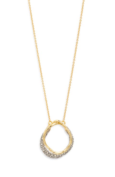 Solanes Crystal Orbit Pendant Necklace