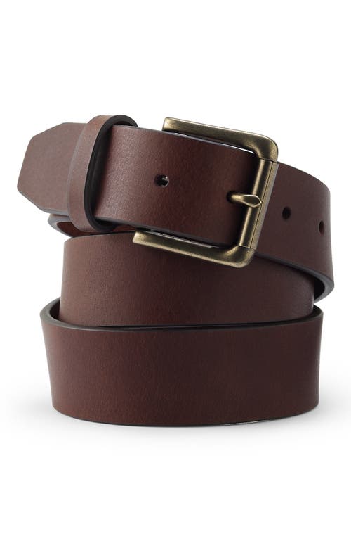 Lands' End Leather Jean Belt In Brown