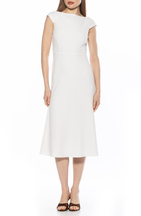 Loreli Boat Neck Midi Dress