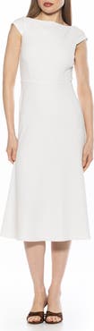 Alexia Admor Loreli Boat Neck Midi Dress