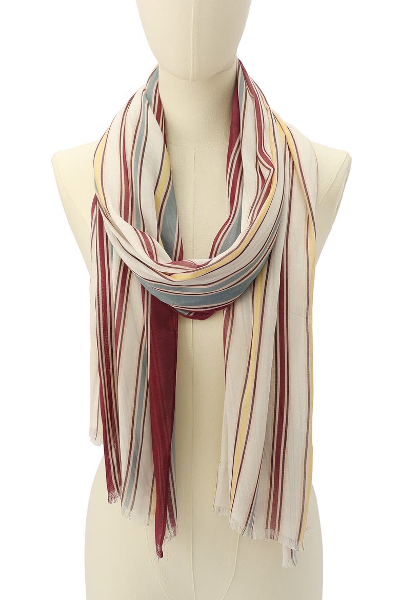 viscose oblong scarf, Alternate, color, MULTI