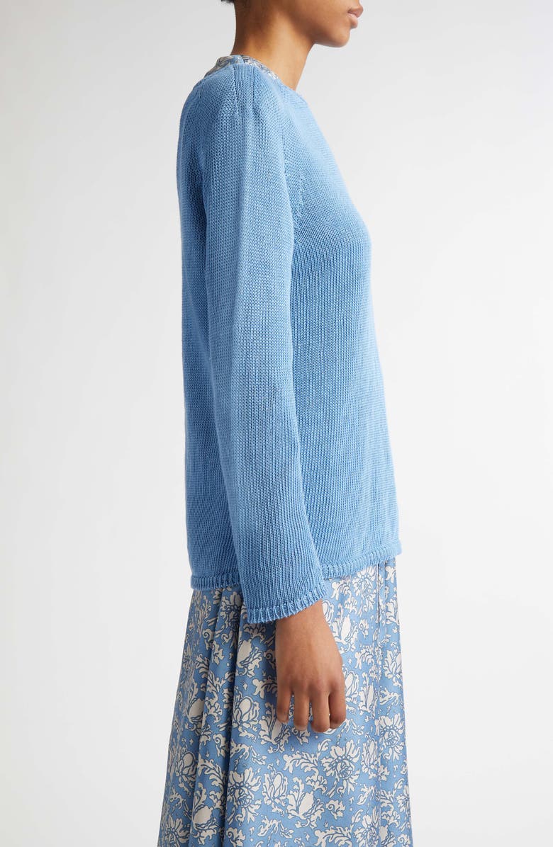 Max Mara Giolino Boat Neck Linen Sweater, Alternate, color,