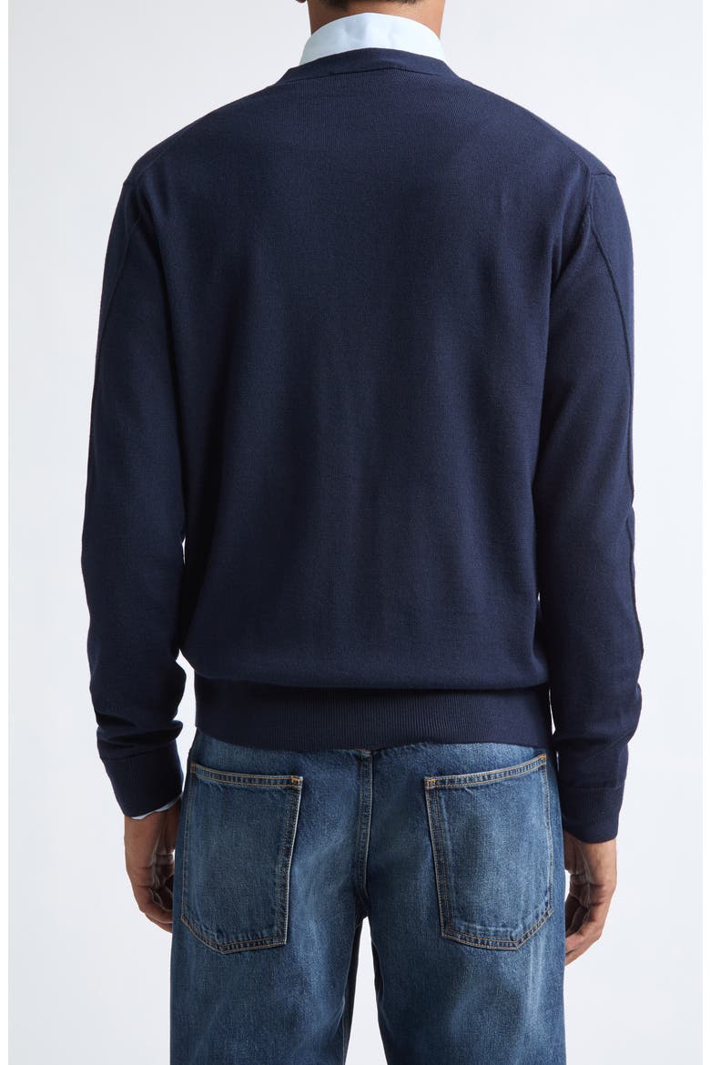 Wool V-Neck Cardigan, Alternate, color, NIGHT BLUE