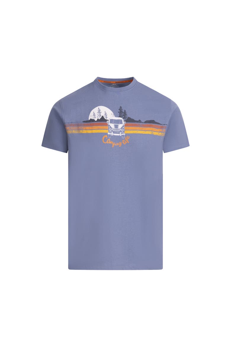 Cromer II Printed Casual T-Shirt, Main, color, Denim Blue