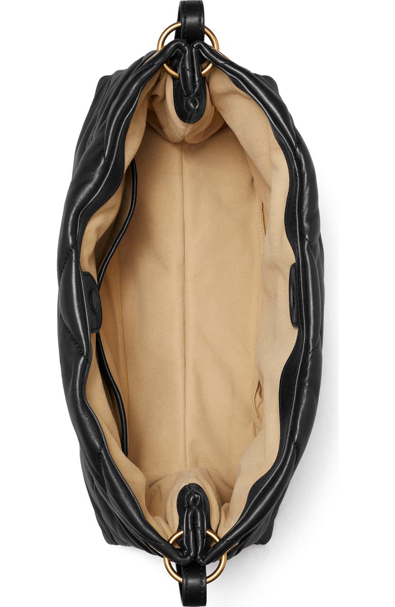 Tory Burch Kira Diamond Quilted Leather Tote, Alternate, color, Black