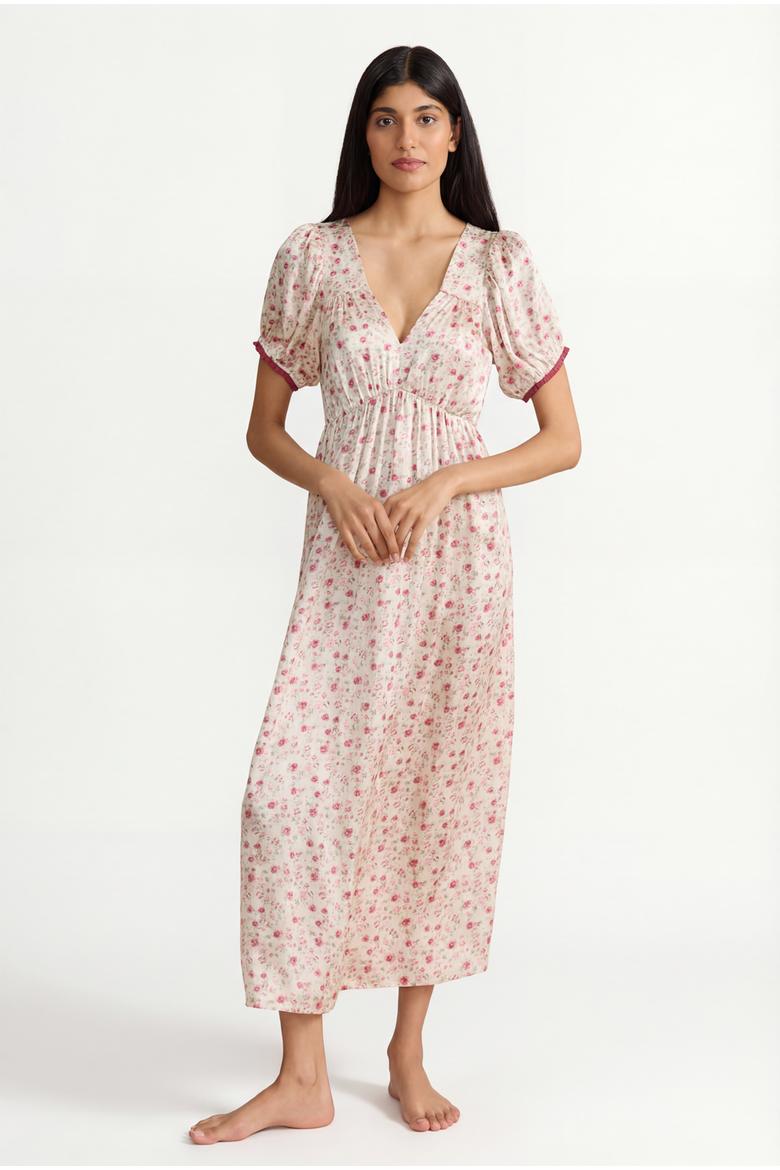 Caroline Nightdress, Main, color, Damson Floral
