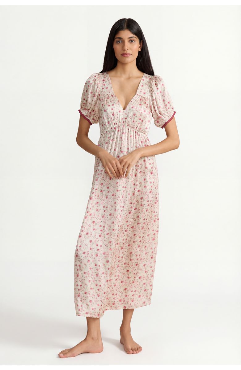 If Only If Caroline Nightdress, Main, color, Damson Floral