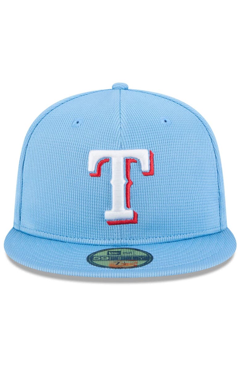 New Era Men's New Era  Light Blue Texas Rangers 2025 Spring Training 59FIFTY Fitted Hat, Alternate, color, 