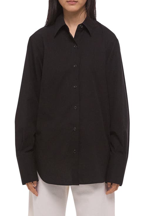 Open Tie Back Cotton Shirt