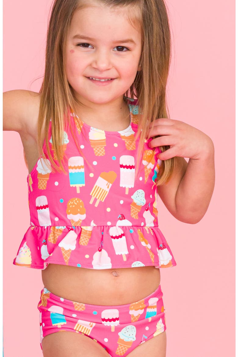 Kids' Sweet Scoops Reversible Two-Piece Swimsuit, Alternate, color, PINK