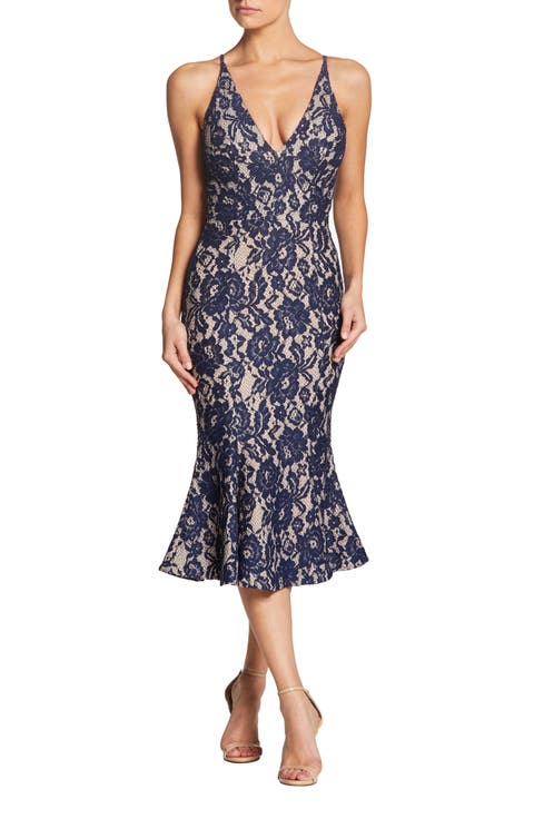 Isabelle Lace Flare Hem Cocktail Dress