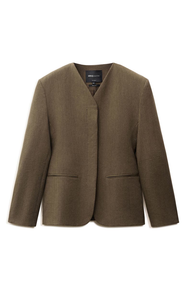 MANGO Seamless Linen Blend Blazer, Alternate, color,