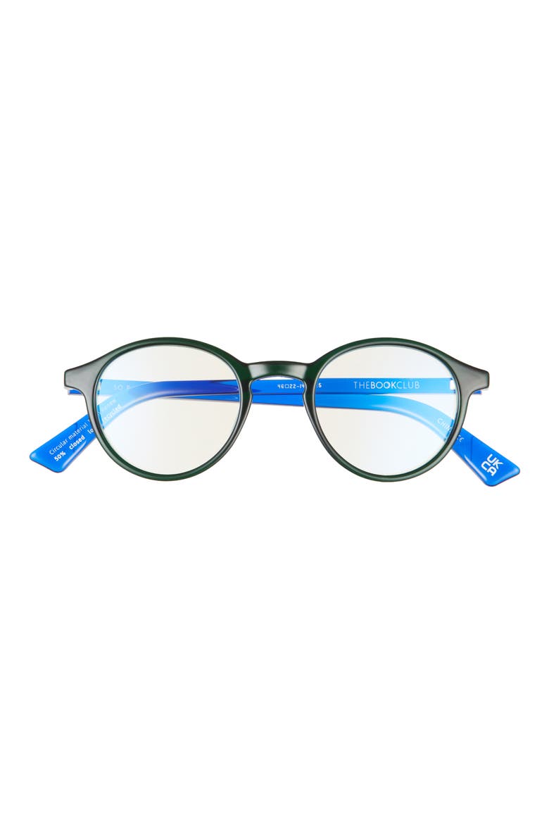 So Rando 46mm Blue Light Blocking Reading Glasses, Main, color, GREEN