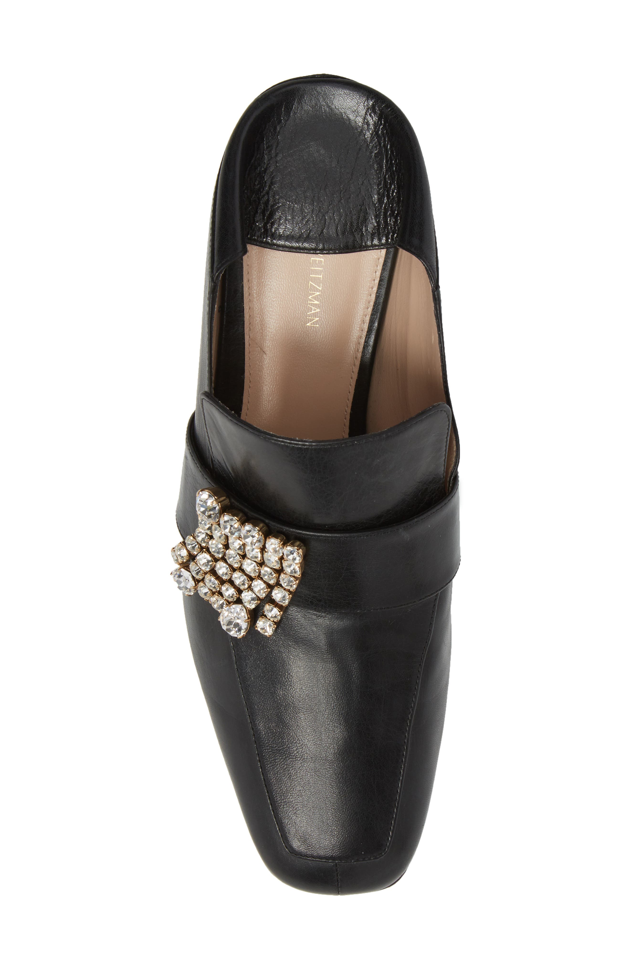 Stuart Weitzman Irises Embellished Loafer Pump, Alternate, color, 
