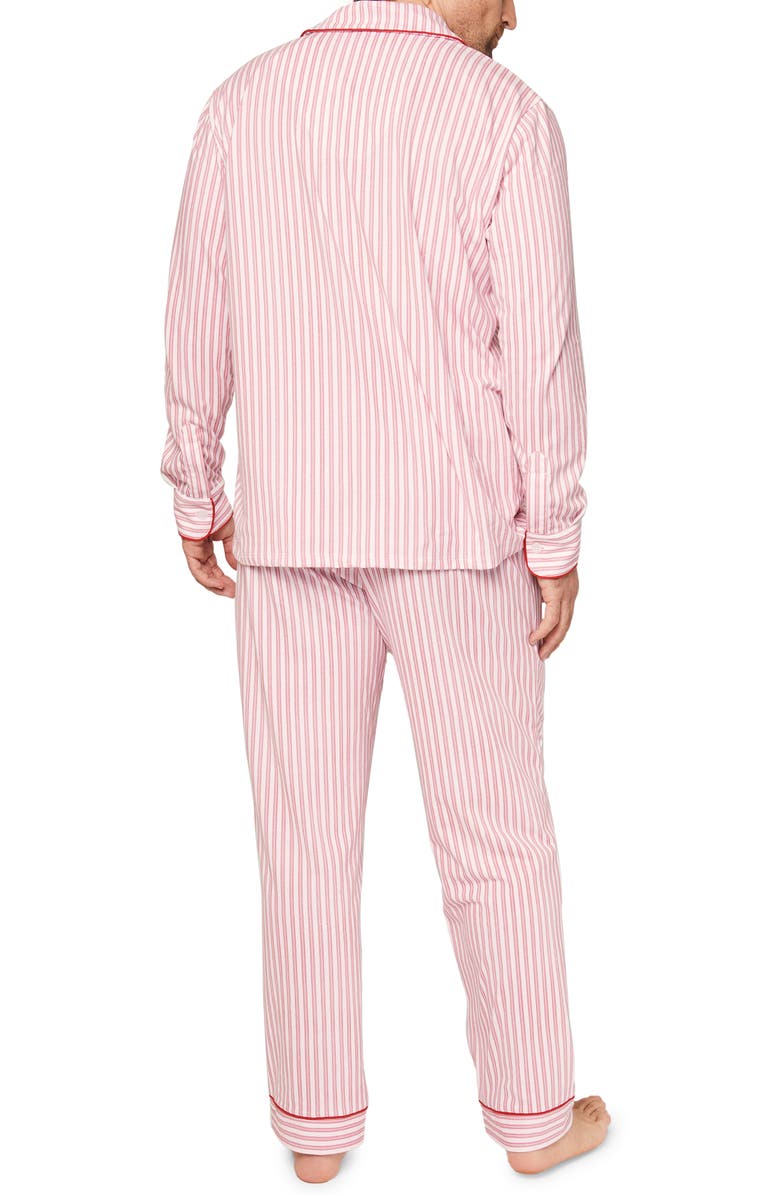 Petite Plume Antique Red Stripe Luxe Pima Cotton Pajamas, Alternate, color,