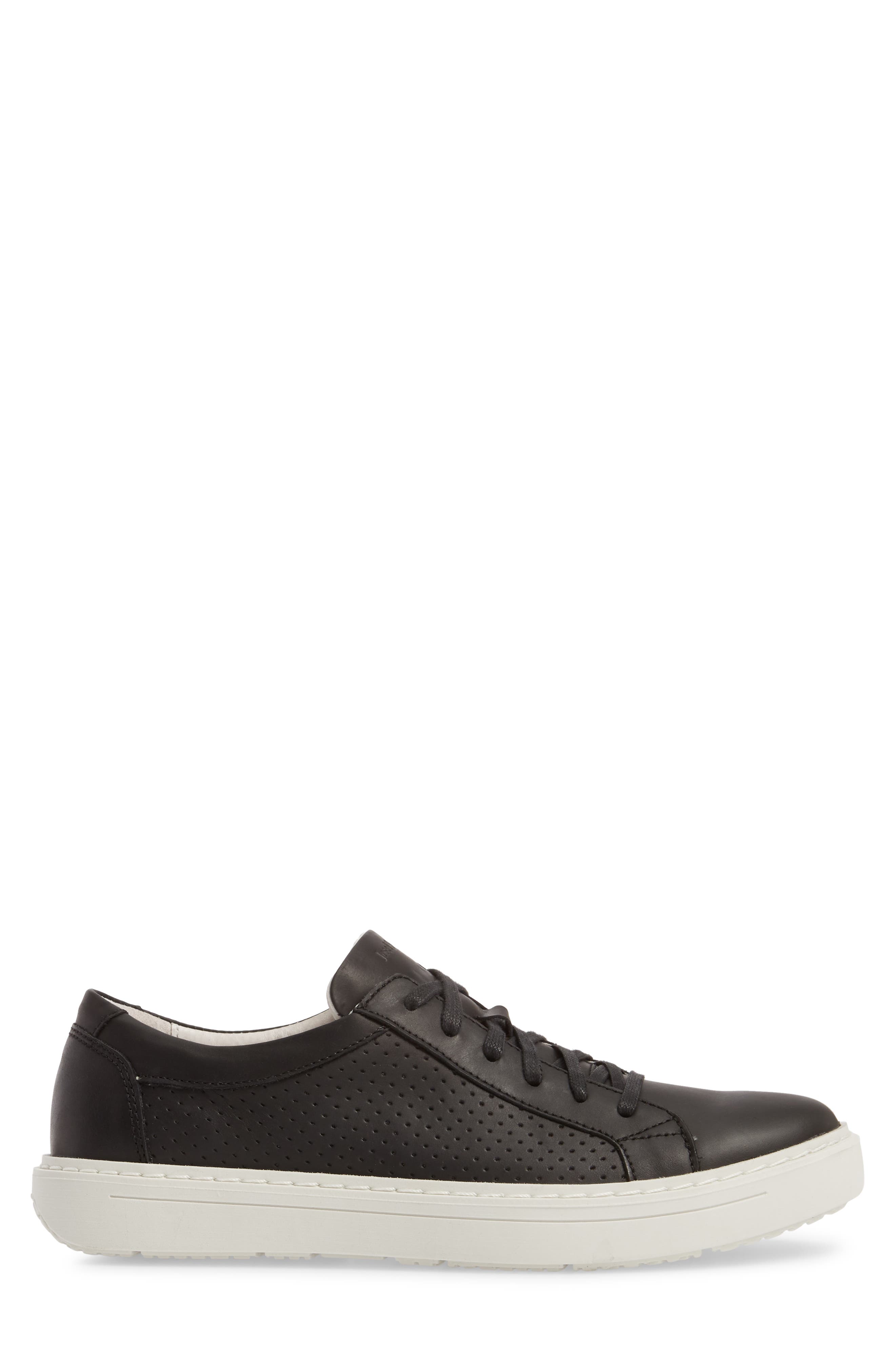 Quentin 13 Perforated Sneaker, Alternate, color, BLACK LEATHER