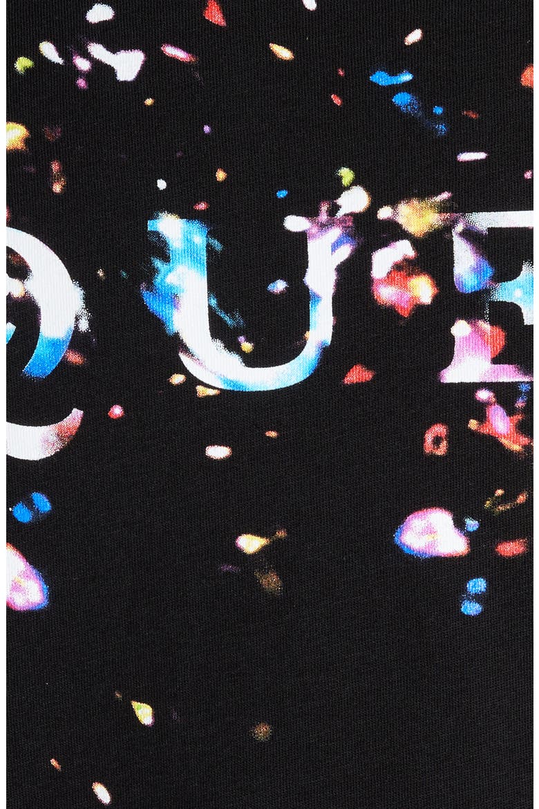 Paint Splattered Logo Graphic T-Shirt, Alternate, color, BLACK / MULTICOLOUR