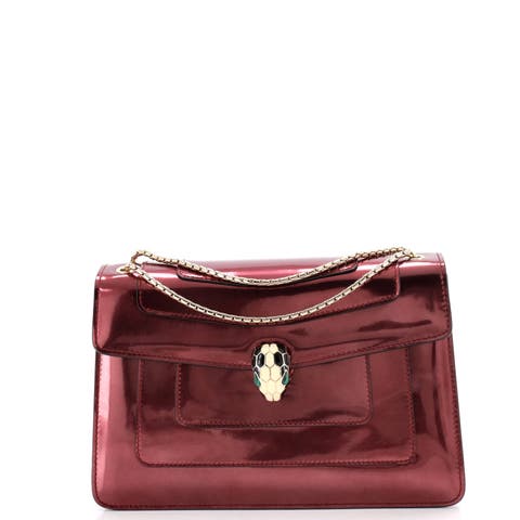Serpenti Forever Shoulder Bag Metallic Leather Medium