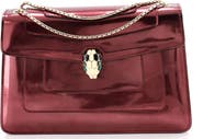 Pre-Owned Bvlgari Serpenti Forever Shoulder Bag Metallic Leather Medium