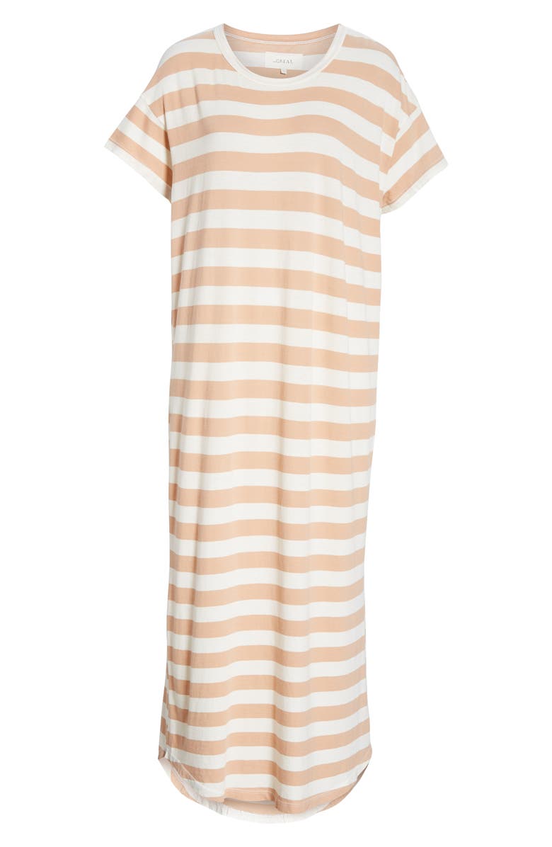 THE GREAT. The Boxy Shirttail Midi Dress, Alternate, color, 