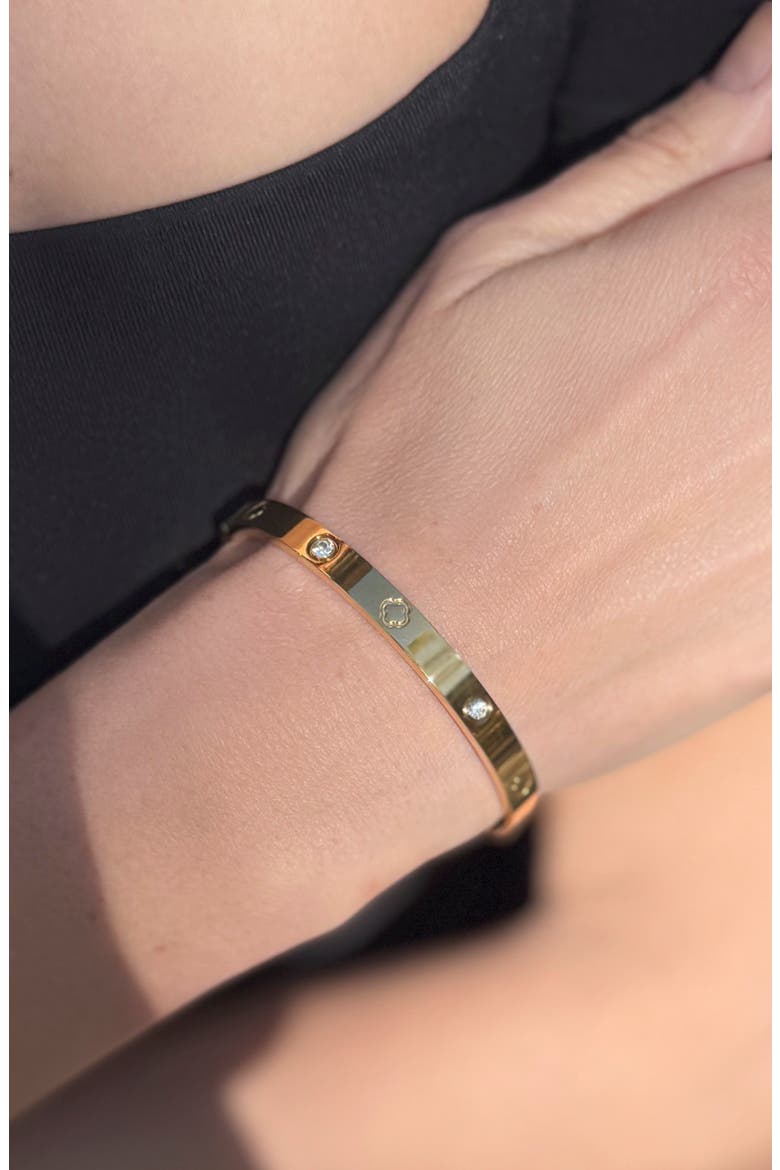 Clover & Beaded 2-Piece Bracelet Set, Alternate, color, GOLD