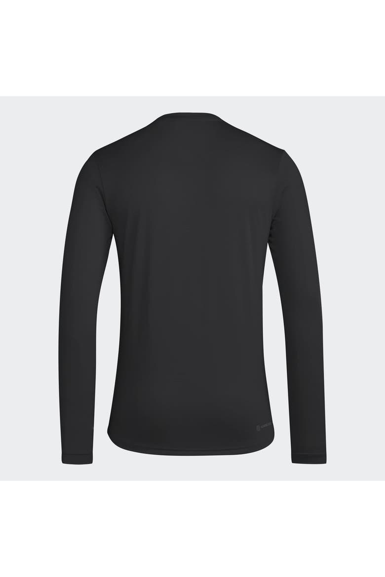 Men's adidas Black Texas Tech Red Raiders Primary Locker Logo Pre-Game Long Sleeve T-Shirt, Alternate, color, Black