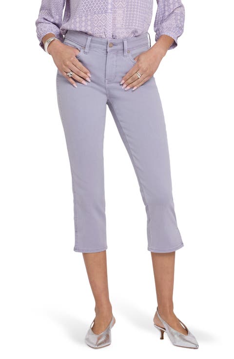 Chloe Cool Embrace® Side Slit Capri Jeans (Optic White) (Regular & Petite)