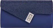 LADY COUTURE Chic Rhinestone & Satin Envelope Clutch