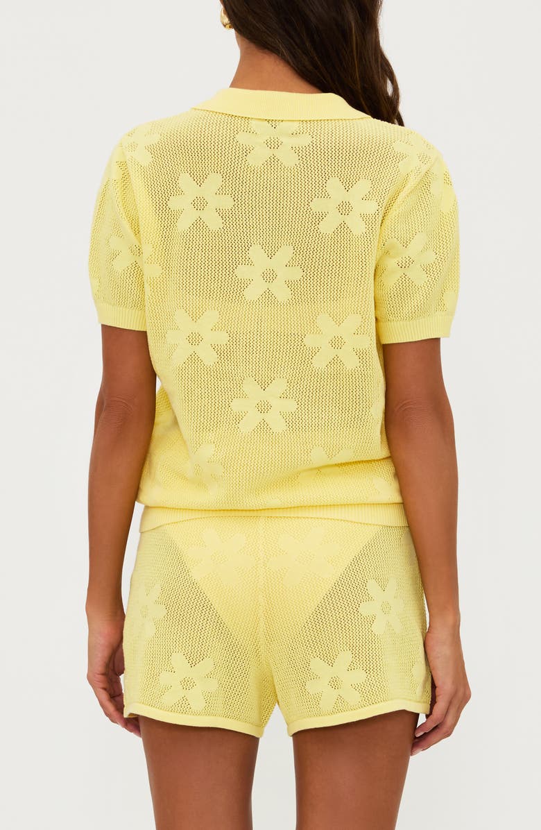 Beach Riot Liliana Semisheer Cotton Cover-Up Top, Alternate, color, Butter Blossom