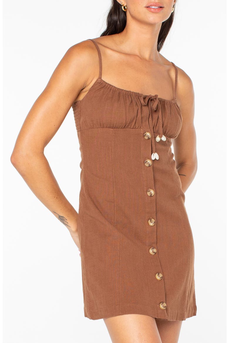 Somewhere Sunny Cotton Minidress, Alternate, color, TIRAMISU