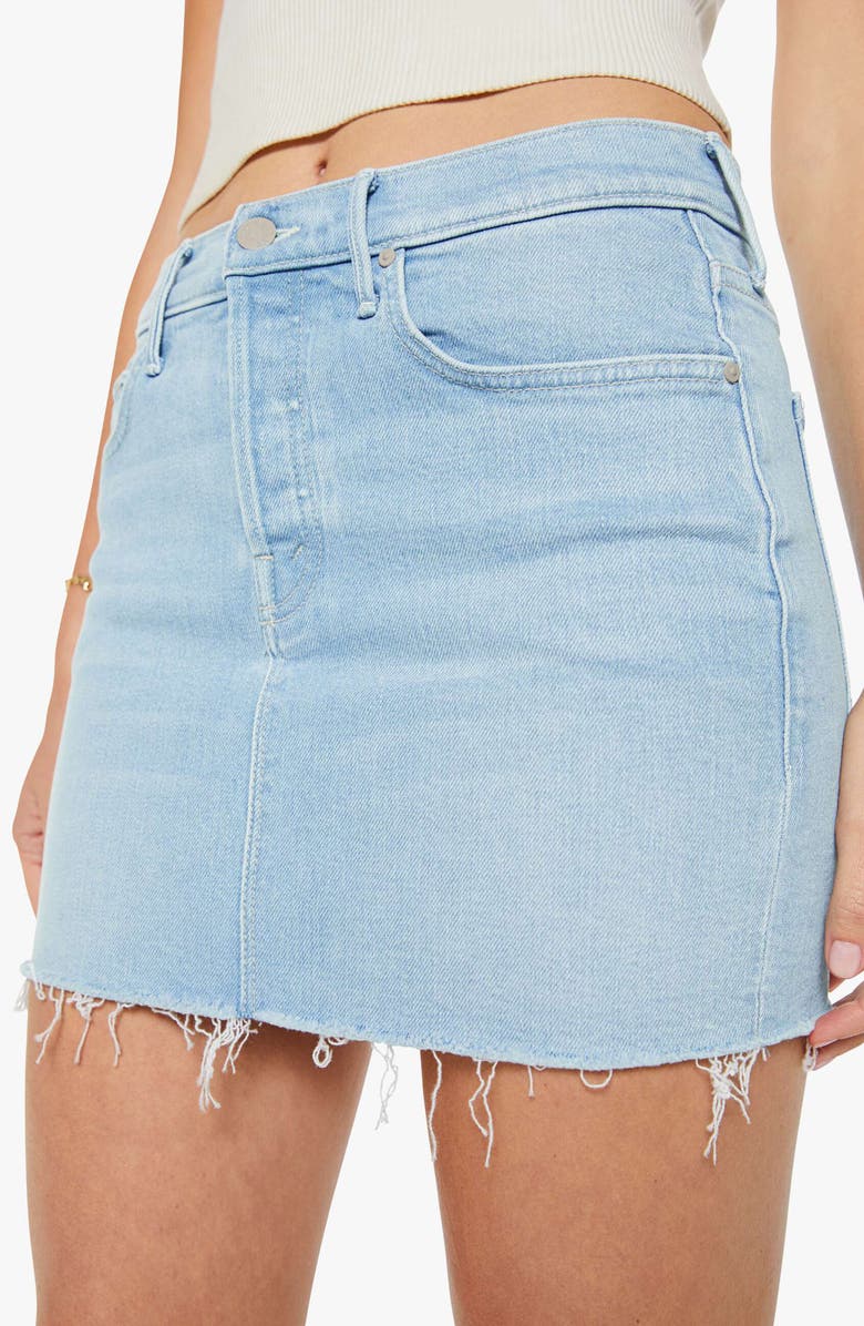 MOTHER The Vagabond Denim Miniskirt, Alternate, color, Sauced By Six