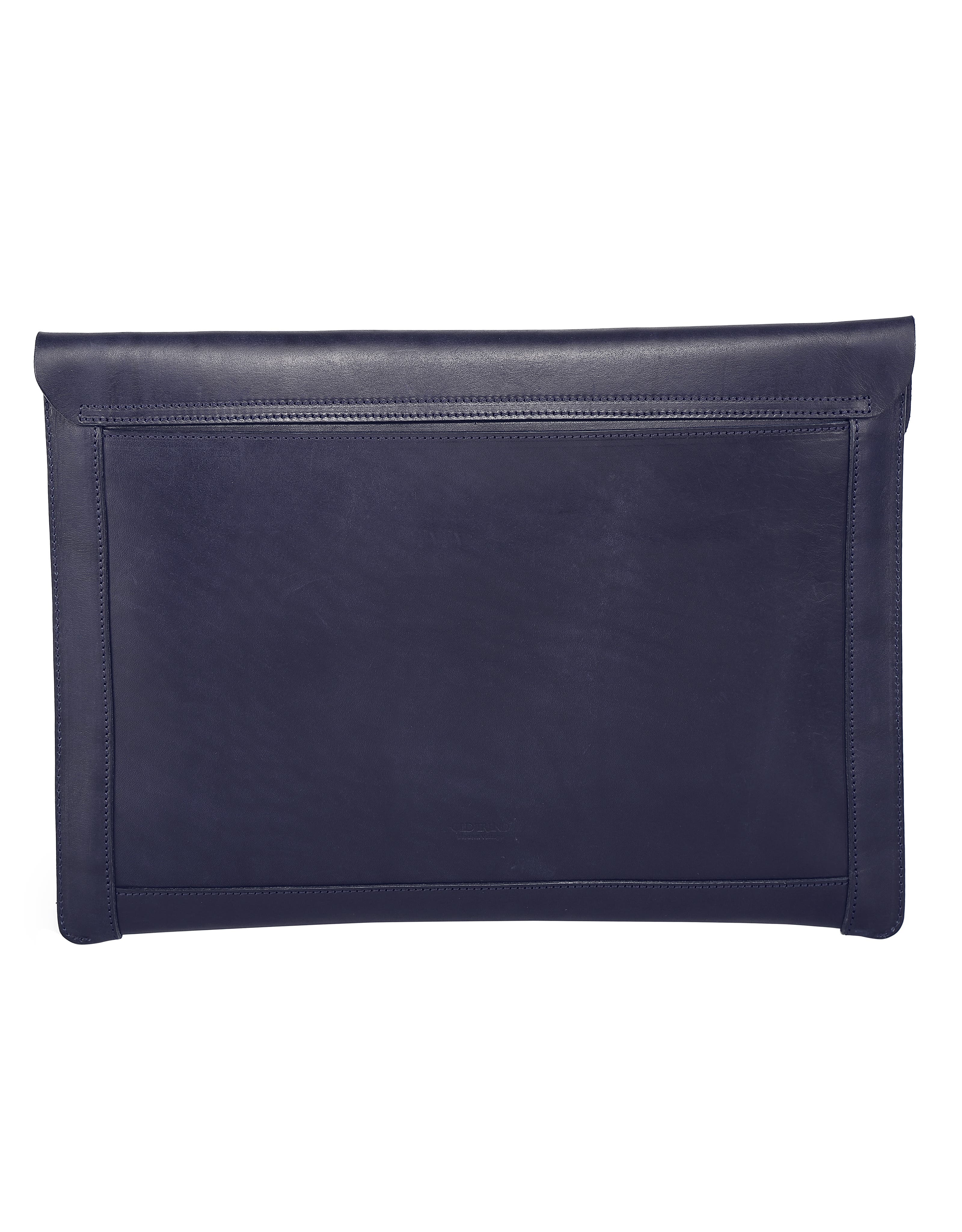 Myrtle Genuine Leather Laptop Sleeve, Alternate, color, Navy