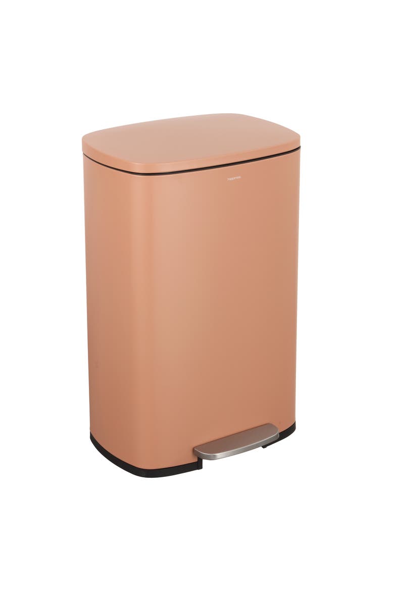 Connor Rectangular Trash Can with Soft-Close Lid and FREE Mini Trash Can, Alternate, color, Clay Rose