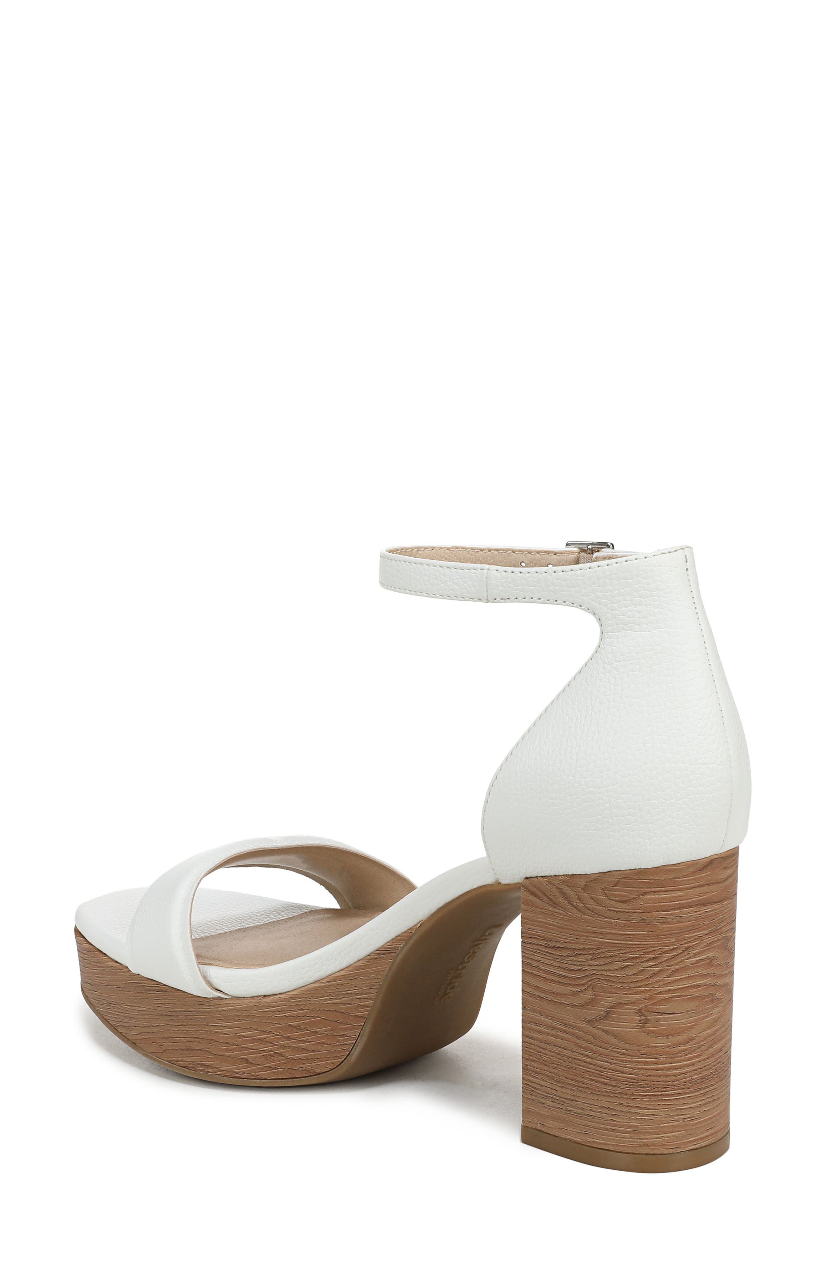 LifeStride Ashland Ankle Strap Platform Sandal, Alternate, color, White