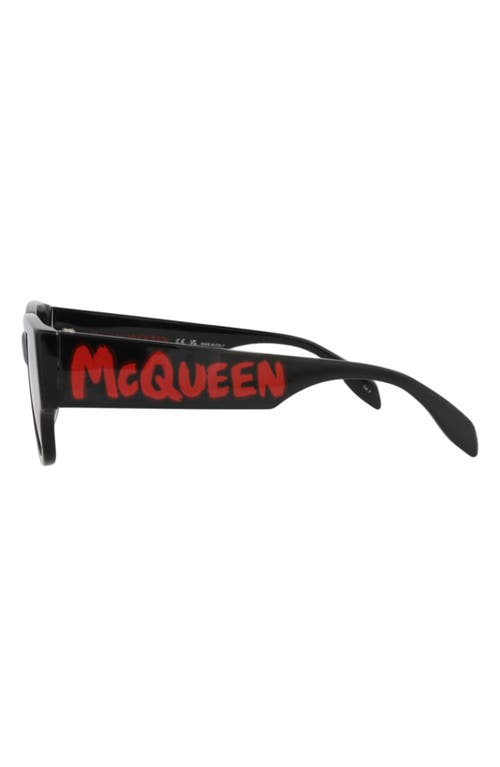 Alexander Mcqueen Mcqueen 56mm Square Sunglasses In Black