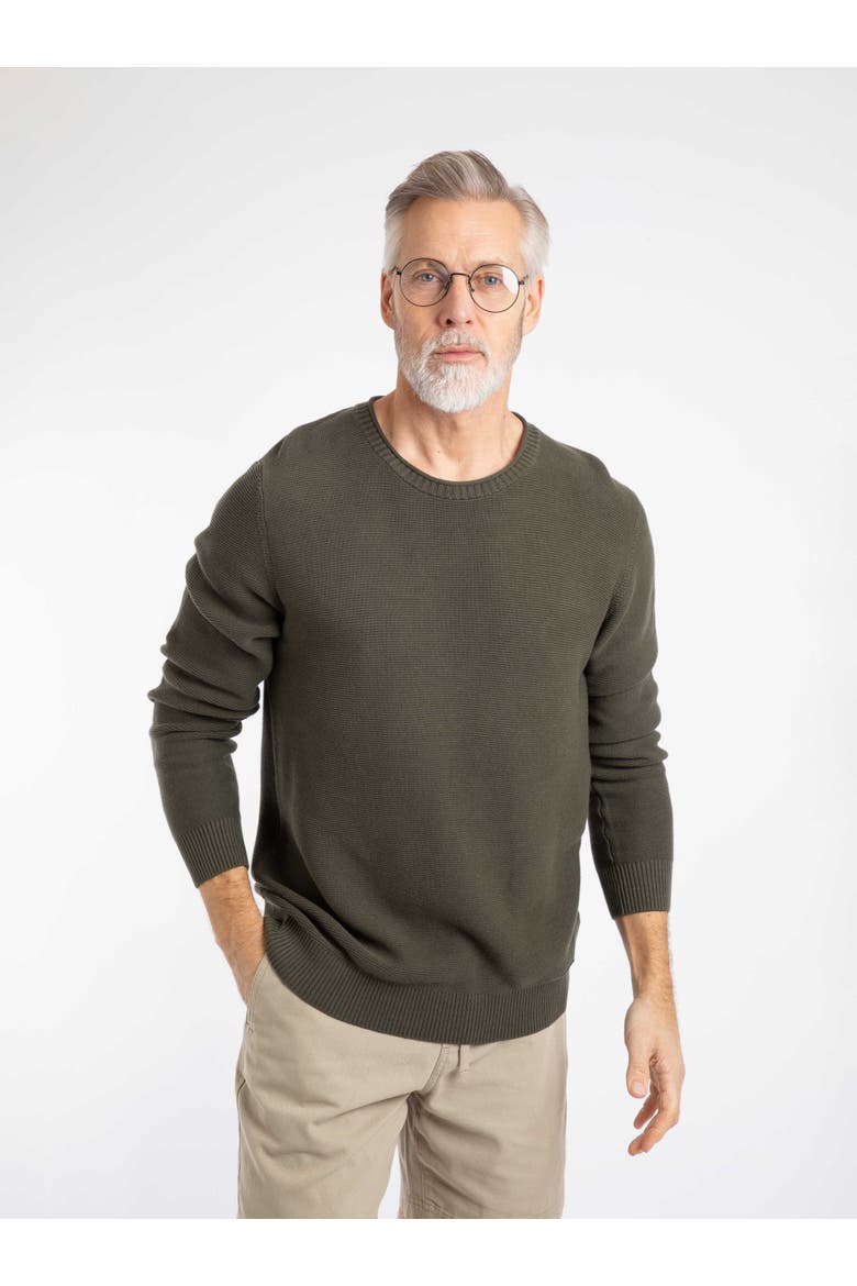 Rhett Crew Neck Knitted Jumper, Main, color, Fir Green