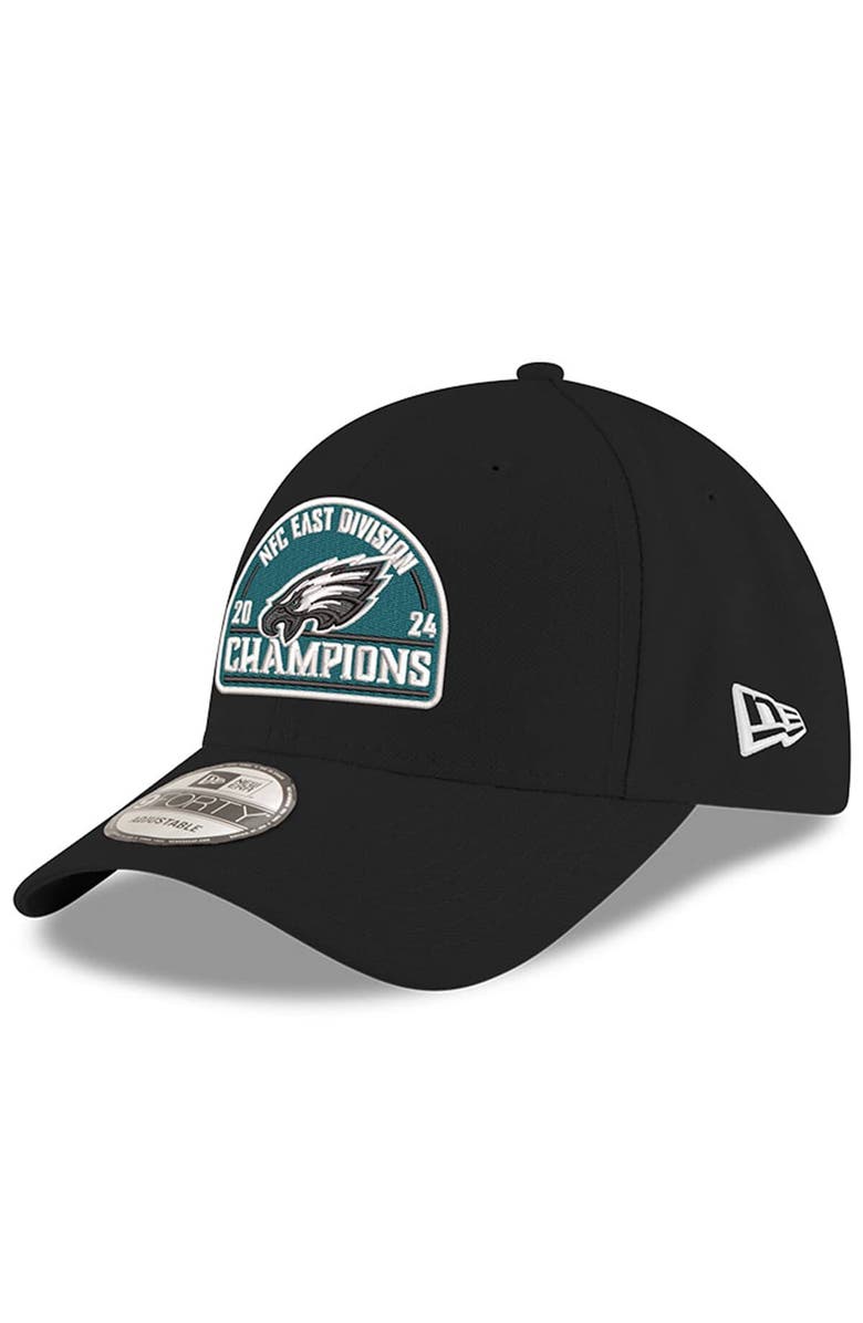 New Era Men's New Era  Black Philadelphia Eagles 2024 NFC East Division Champions 9FORTY Adjustable Hat, Main, color, 