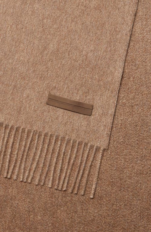 Zegna Fringed Cashemere Scarf In Brown