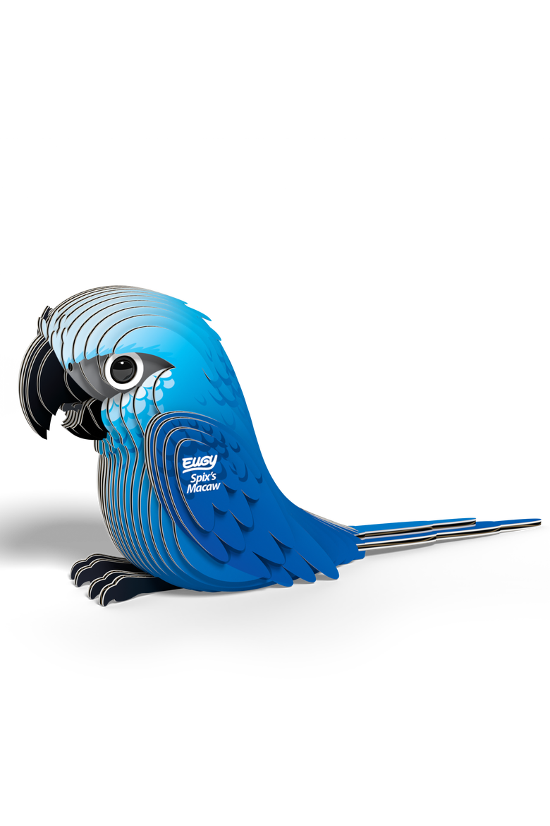 Spix's Macaw 3D Puzzle, Alternate, color, No Color