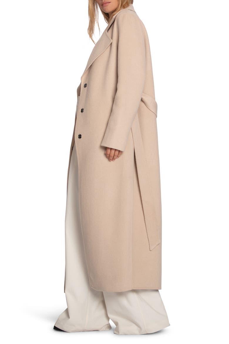 Ex-Boyfriend Wool Blend Maxi Coat, Alternate, color, PALE OAT