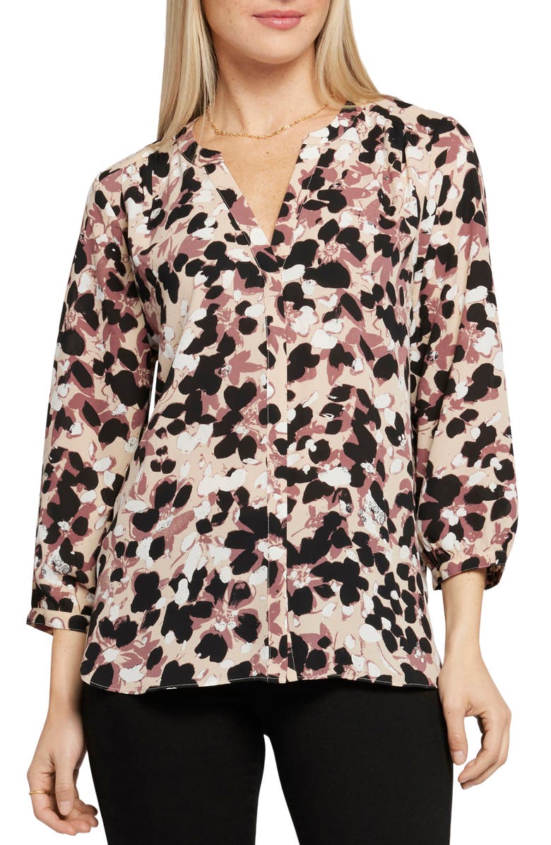 NYDJ Pintuck Blouse, Main, color, Ellendale