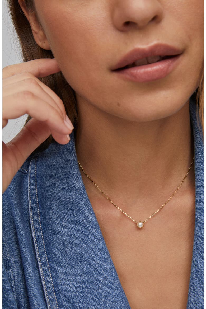 Ashton Cultured Freshwater Pearl Pendant Necklace, Alternate, color, GOLD WHITE PEARL