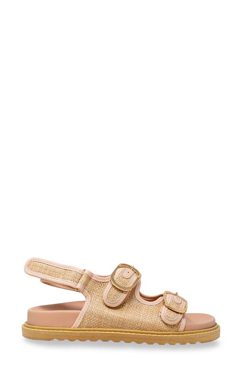 Chase & Chloe Chase And Chloe Arizona Slingback Sandal In Beige Woven