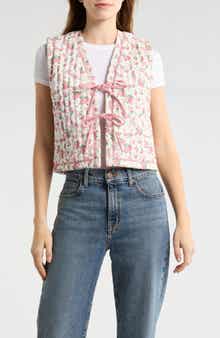 WISHLIST Floral Quilted Vest