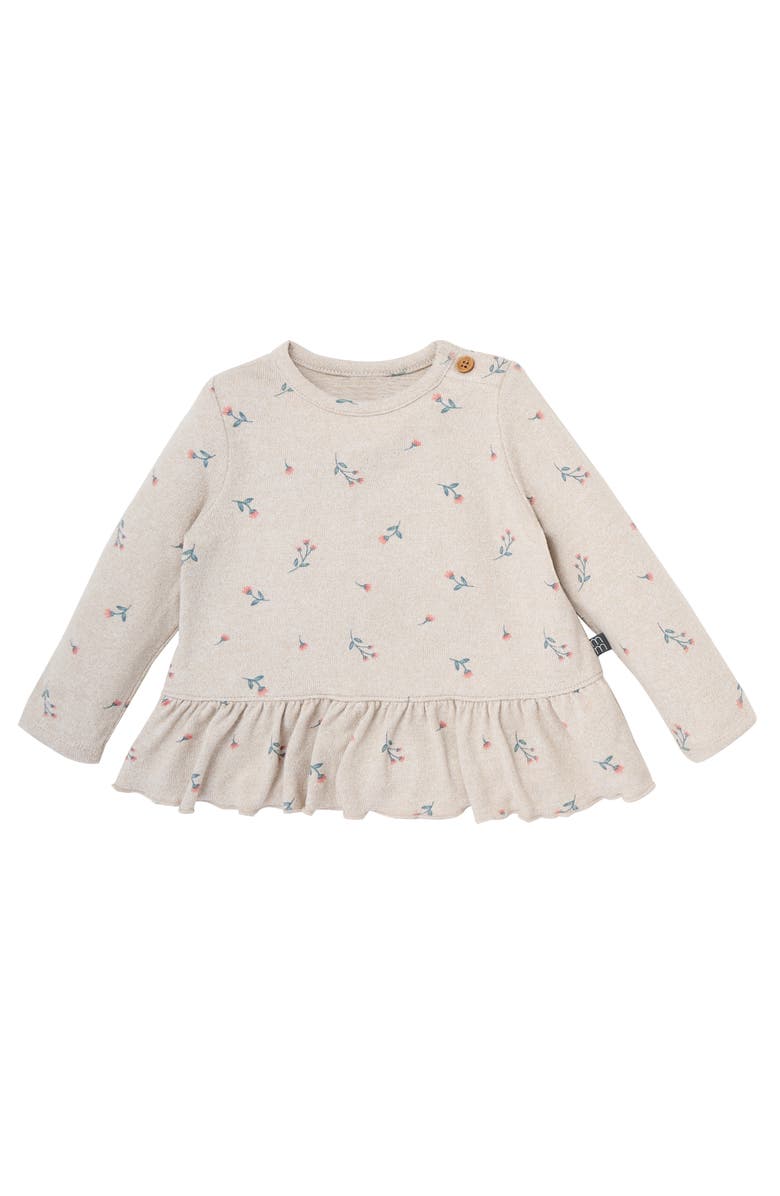 Modern Moments<sup>™</sup> by Gerber Peplum Top and Pants Set, Alternate, color, Beige Heather