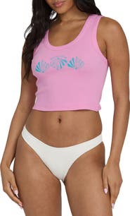 Billabong <p>Newly Found Graphic Rib Crop Tank</p>