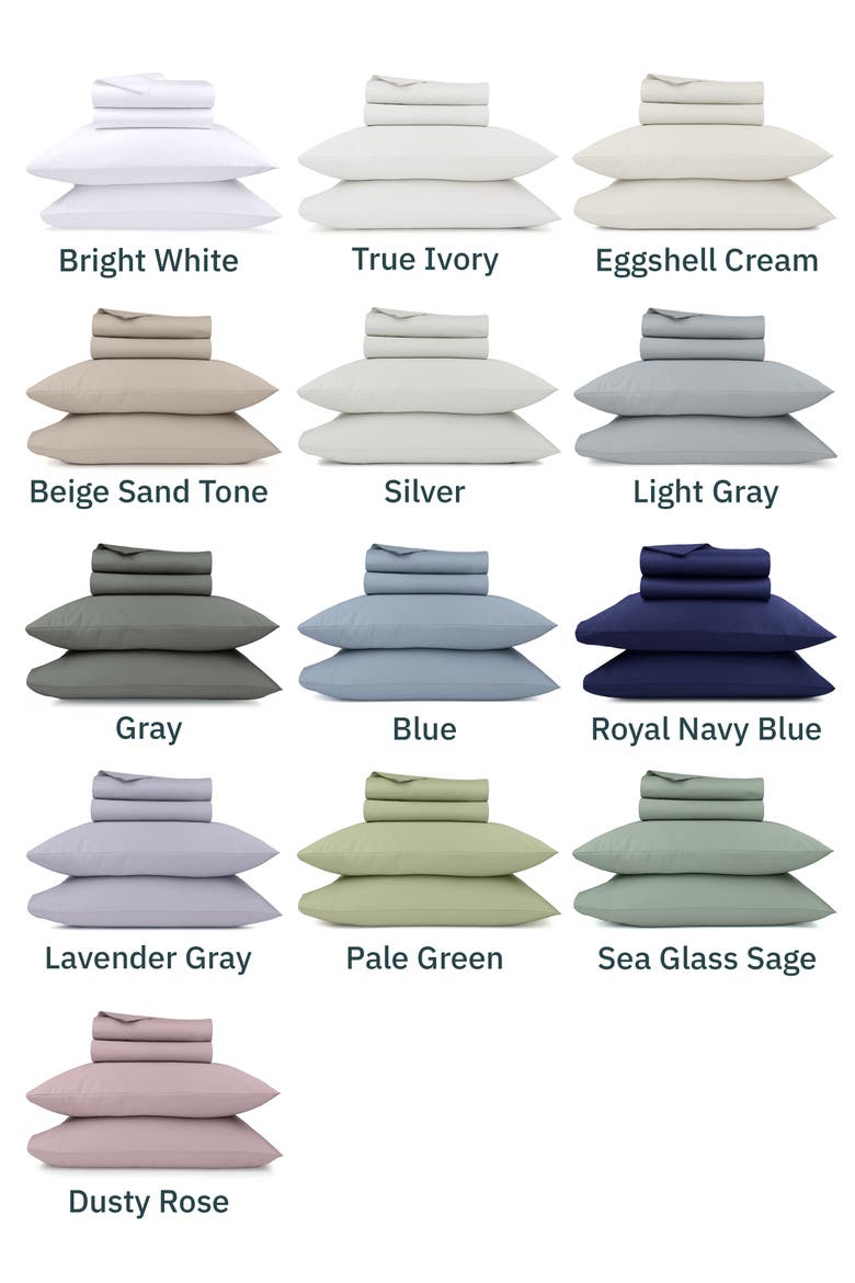 Grand Indulgence 1000 Thread Count 100% Cotton Sateen Sheet Set, Alternate, color, Eggshell Cream