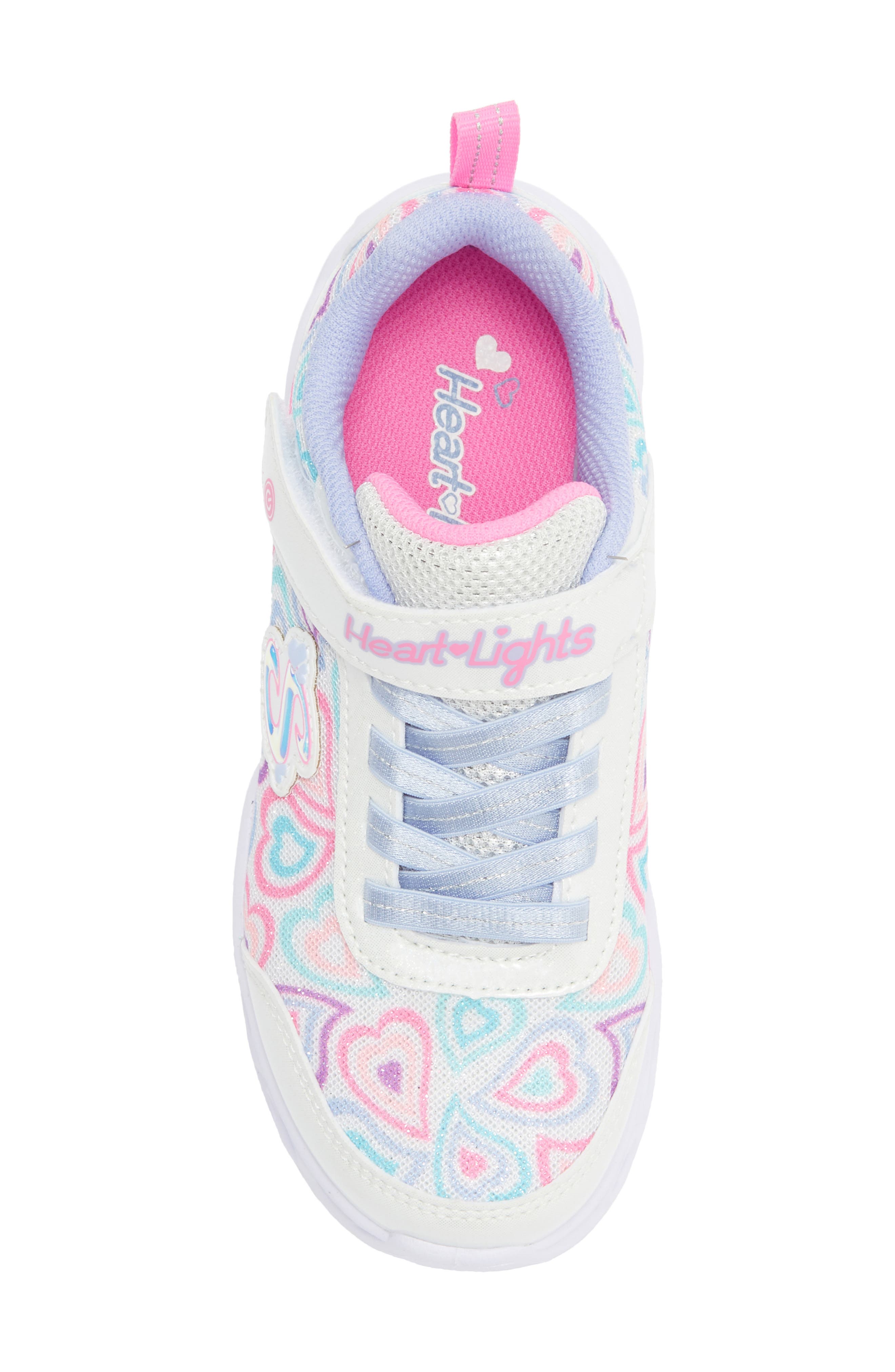 SKECHERS Kids' Heart Lights - Boogie Love Sneaker, Alternate, color, White Multi