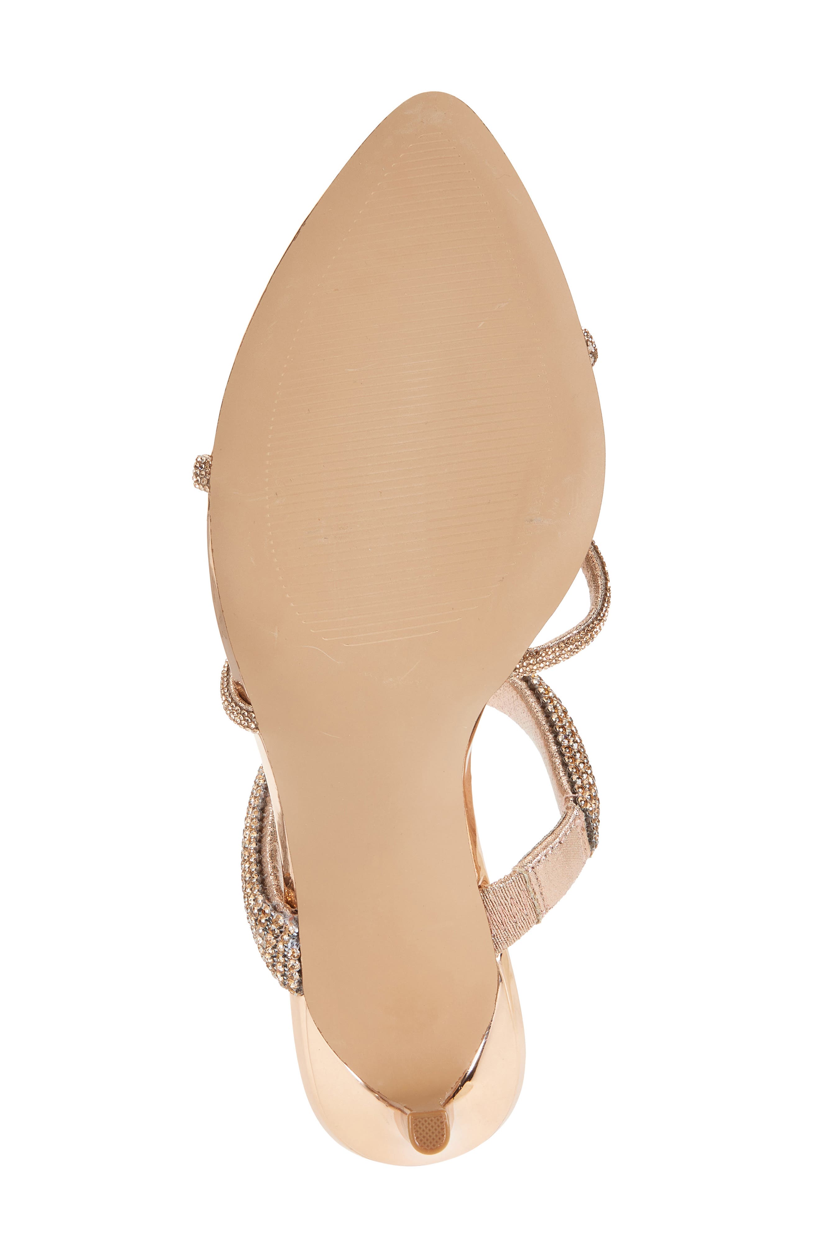 Steve Madden Camina Crystal Strap Slide Sandal, Alternate, color, Rose Gold