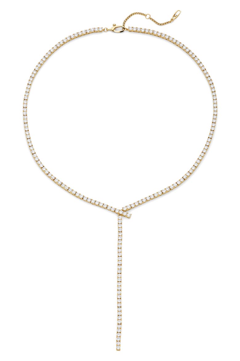 Cubic Zirconia Tennis Y-Necklace, Main, color, GOLD